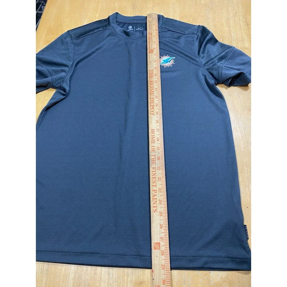 Miami Dolphins Shirt Mens Medium Dri-Fit Grey NFL On-Field Nike 20pit2pit - Picture 7 of 7